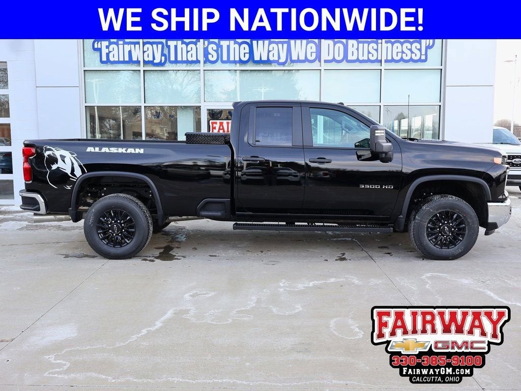 2026 Chevrolet Silverado 3500 HD WT in Black — front three-quarter view
