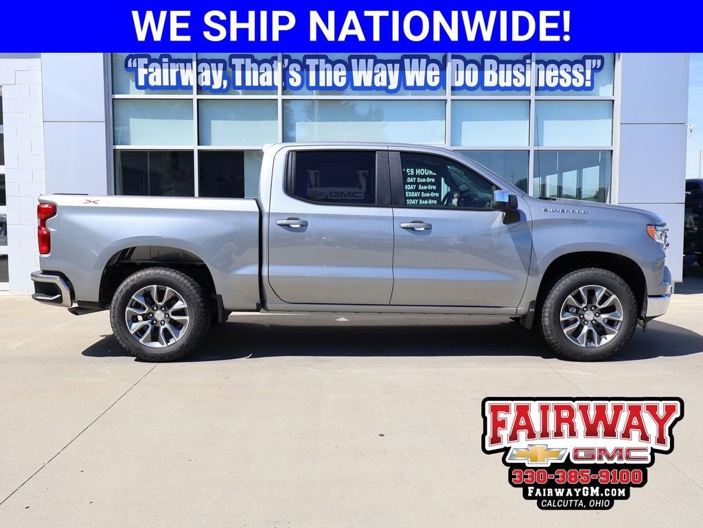 2026 Chevrolet Silverado 1500 LT (2FL) in Sterling Gray Metallic — front three-quarter view