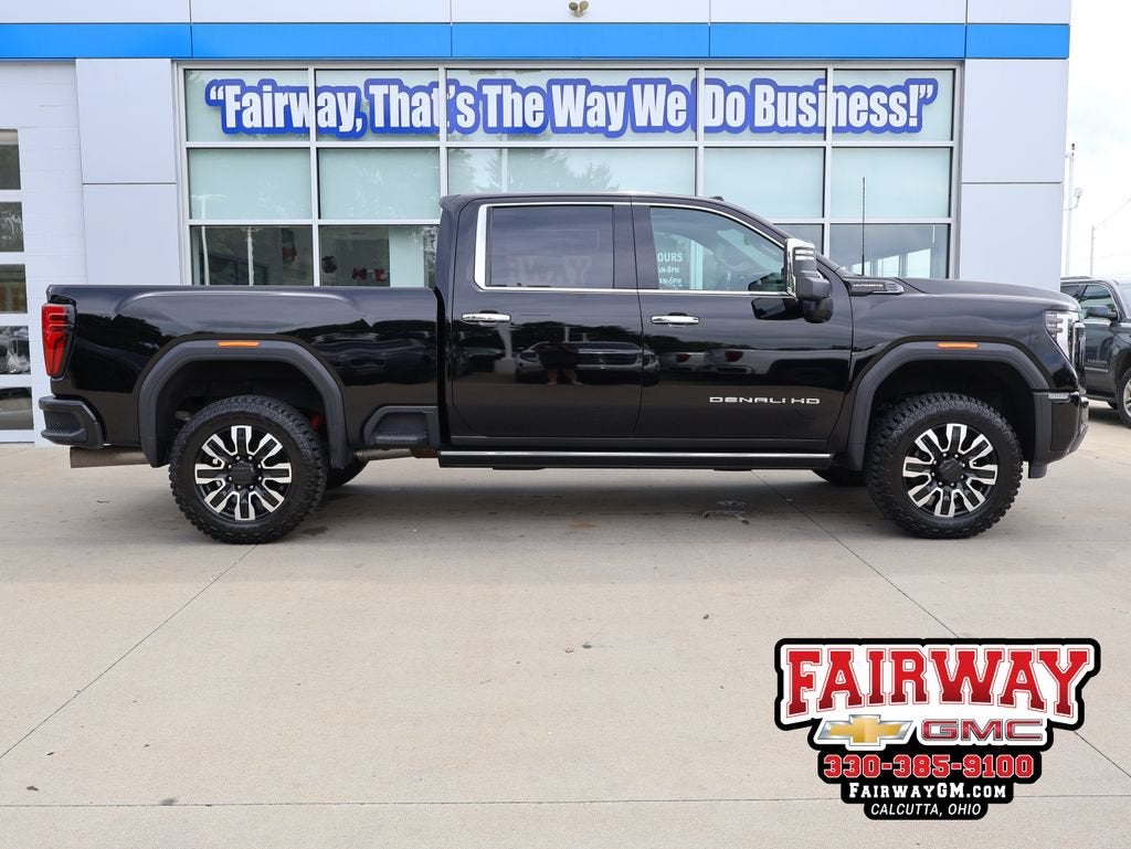2024 GMC Sierra 2500 HD Denali Ultimate in Onyx Black — front three-quarter view
