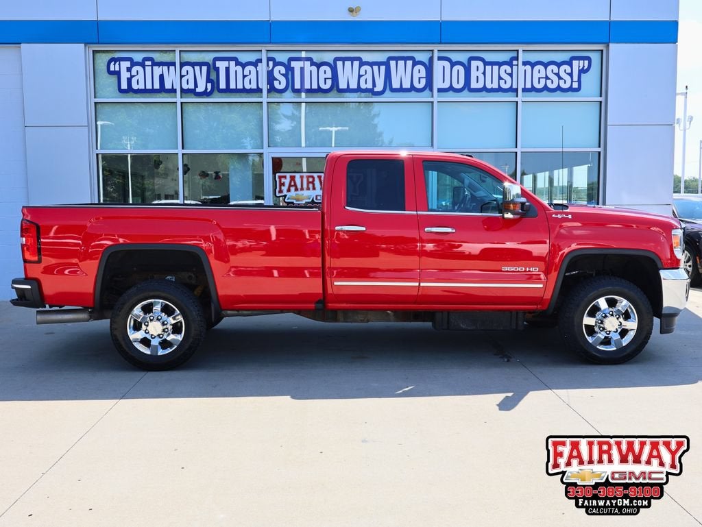 2016 GMC Sierra 3500 HD SLT in Cardinal Red — front three-quarter view