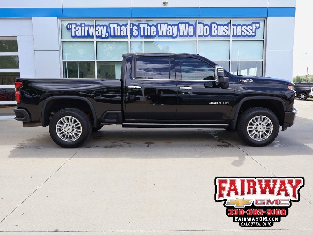 2023 Chevrolet Silverado 3500 HD High Country in Black — front three-quarter view