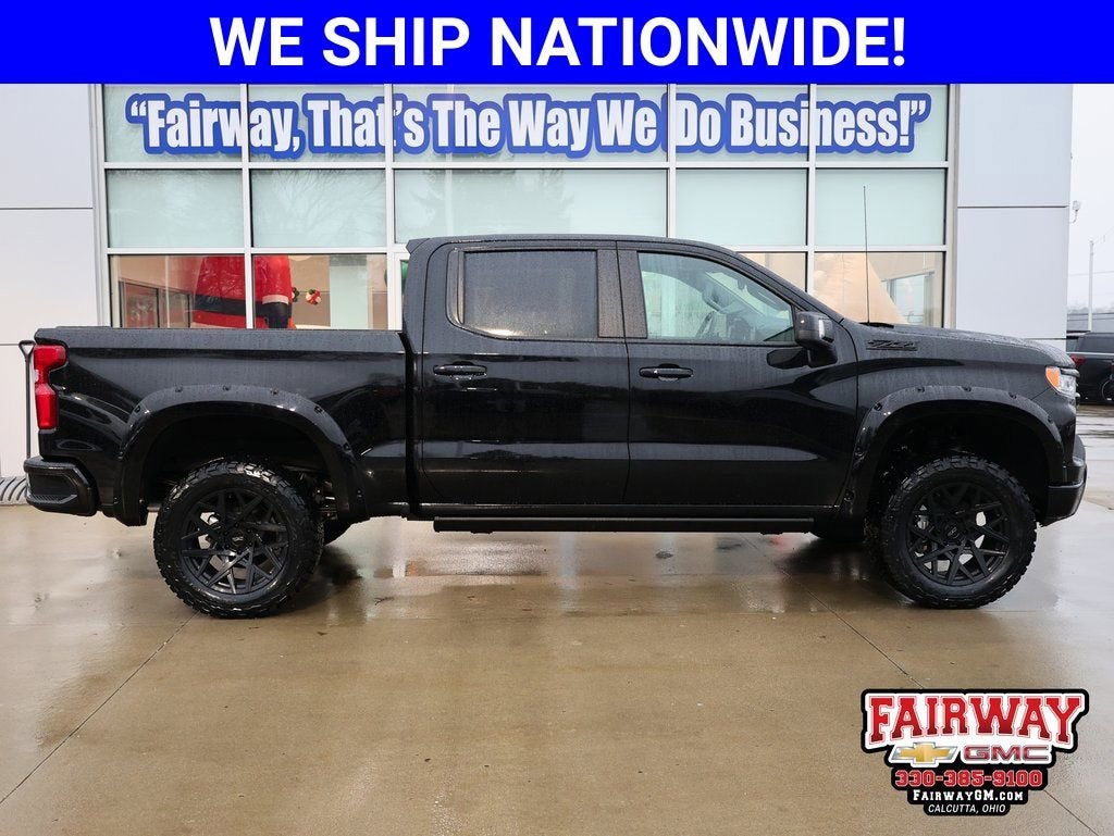 2026 Chevrolet Silverado 1500 RST in Black — front three-quarter view
