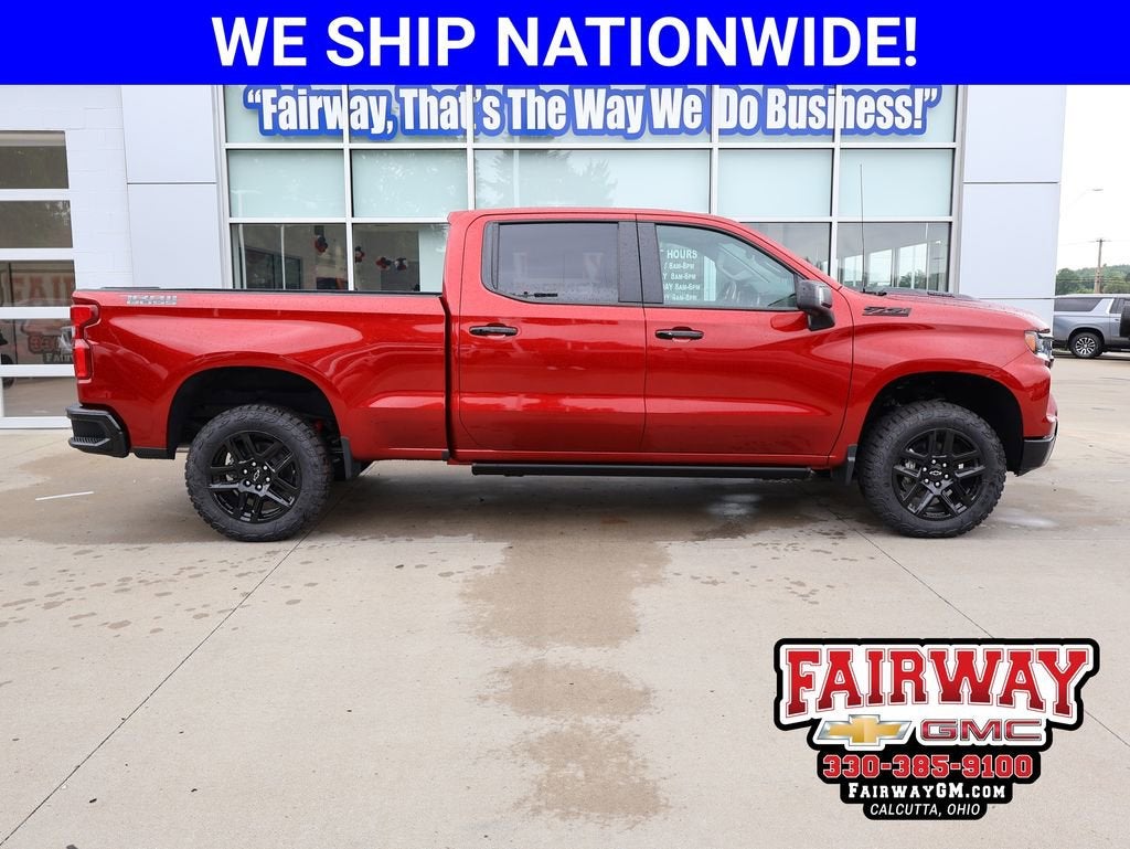 2026 Chevrolet Silverado 1500 LT Trail Boss in Radiant Red Tintcoat — front three-quarter view