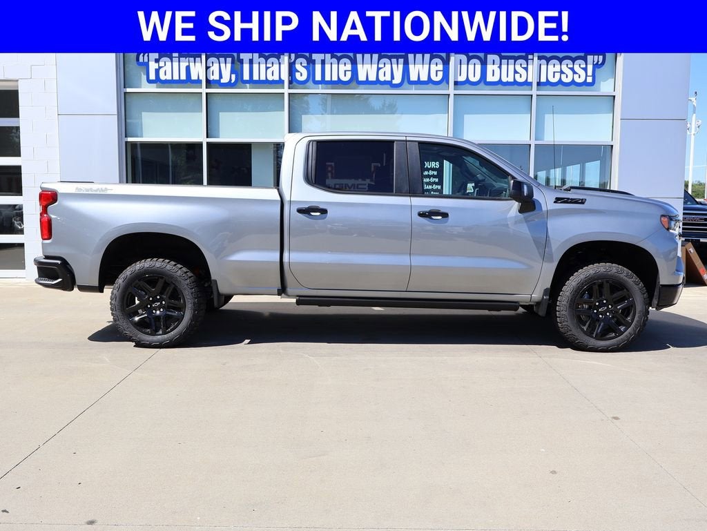 2026 Chevrolet Silverado 1500 LT Trail Boss in Sterling Gray Metallic — front three-quarter view