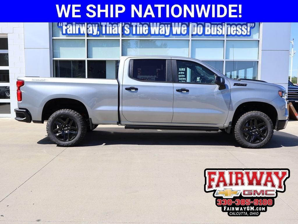 2026 Chevrolet Silverado 1500 LT Trail Boss in Sterling Gray Metallic — front three-quarter view