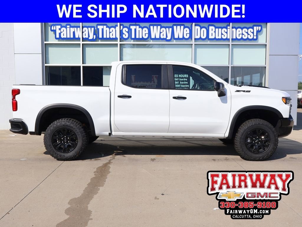 2026 Chevrolet Silverado 1500 ZR2 in Summit White — front three-quarter view