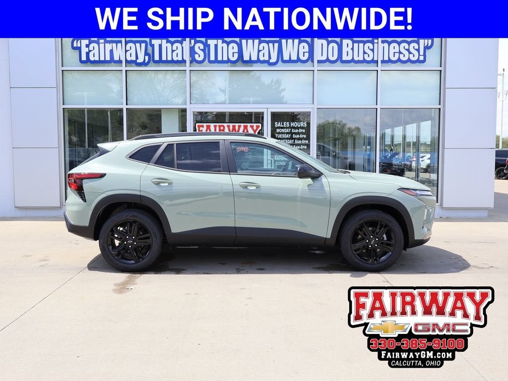 2026 Chevrolet Trax ACTIV in Cacti Green — front three-quarter view